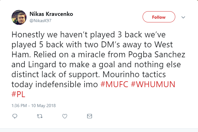 Hòa West Ham, fan Man United đã hết kiên nhẫn với Mourinho - Bóng Đá
