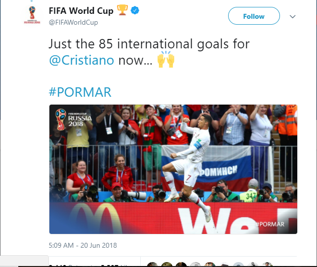Mạng xã hội bùng nổ với chiến tích của Ronaldo trước Morocco - Bóng Đá