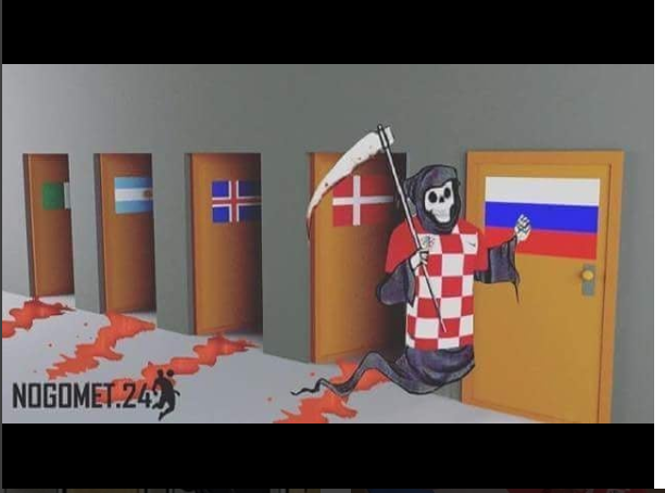 Cạn lời với loạt ảnh chế 'thần chết' Croatia tại World Cup 2018 - Bóng Đá