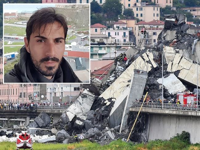 Sập cầu tại Genoa, hai cầu thủ Serie A thoát chết  - Bóng Đá