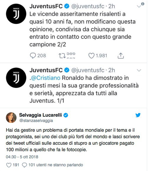 Bênh vực Ronaldo, Juventus bị truyền thông móc mỉa - Bóng Đá