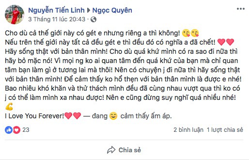 Tước thềm AFF Cup, tân tuyển thủ Việt Nam gửi tâm thư ngôn tình cho bạn gái - Bóng Đá