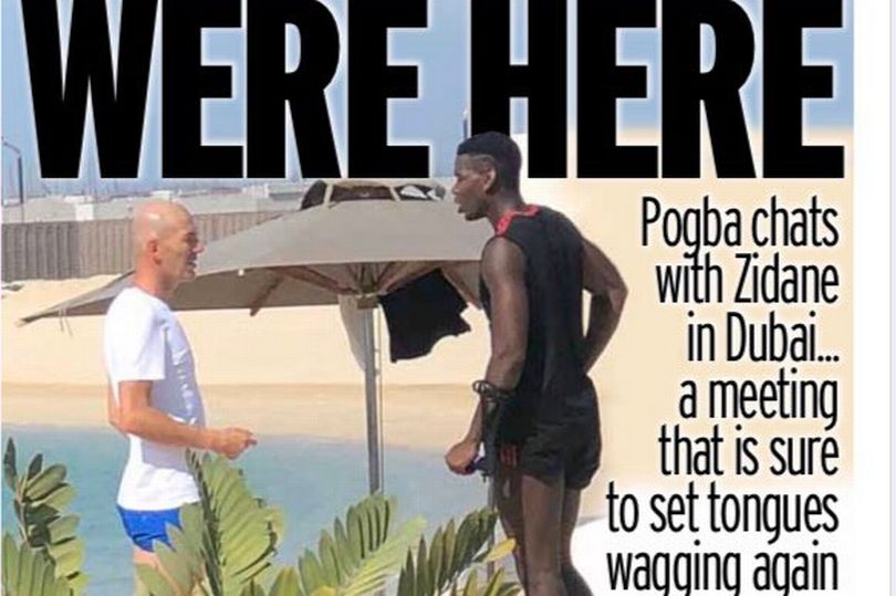 Real Madrid coach Zinedine Zidane explains picture with Manchester United star Paul Pogba - Bóng Đá