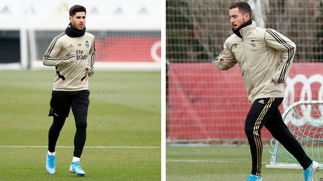 Good news for Real Madrid, Hazard and Asensio are already running on the pitch - Bóng Đá
