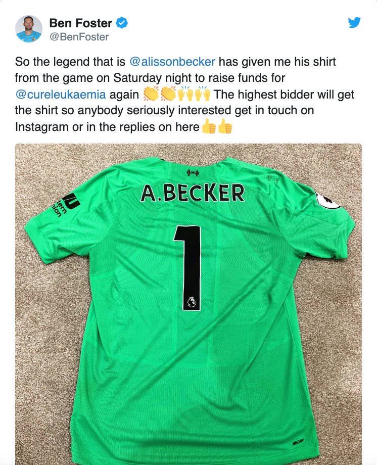 Liverpool goalkeeper Alisson Becker's heartwarming gesture in wake of Watford defeat - Bóng Đá