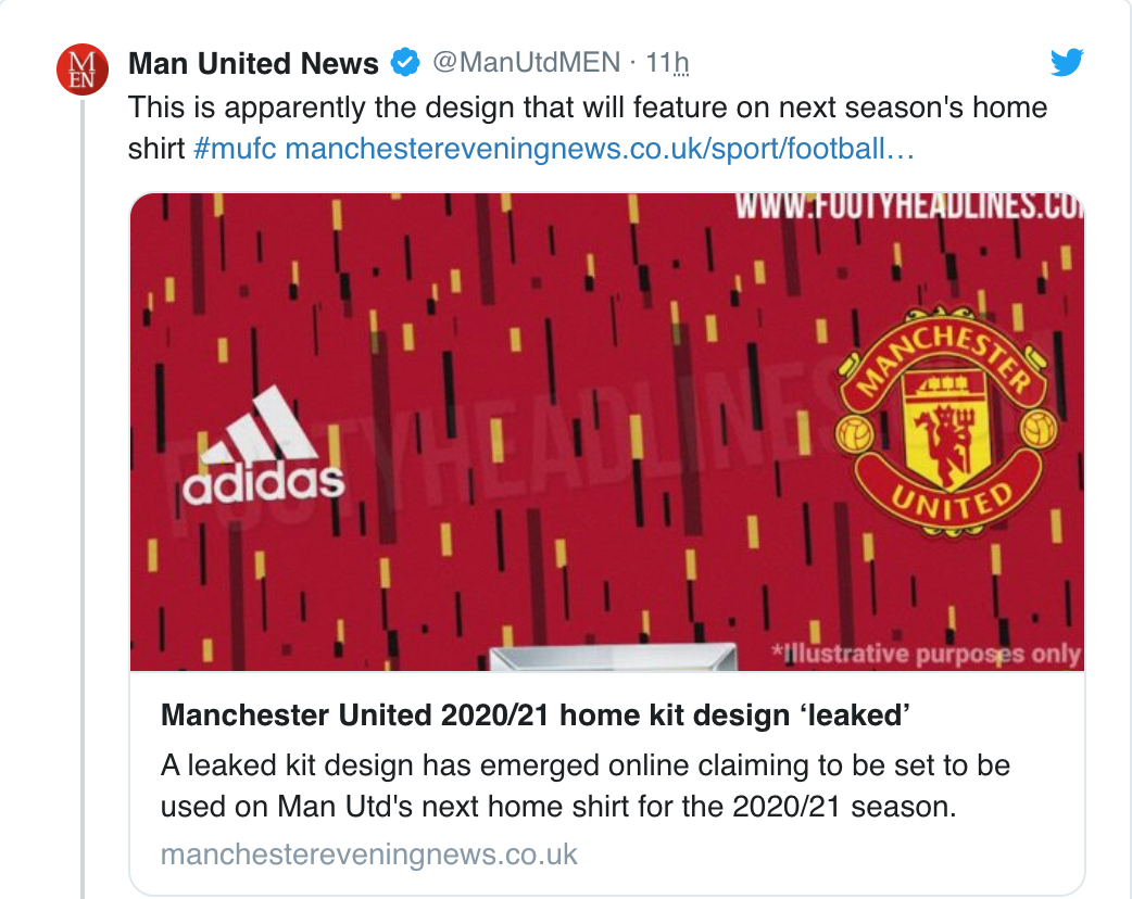 Manchester United: Fans blast Red Devils leaked 2020/2021 home kit design - Bóng Đá