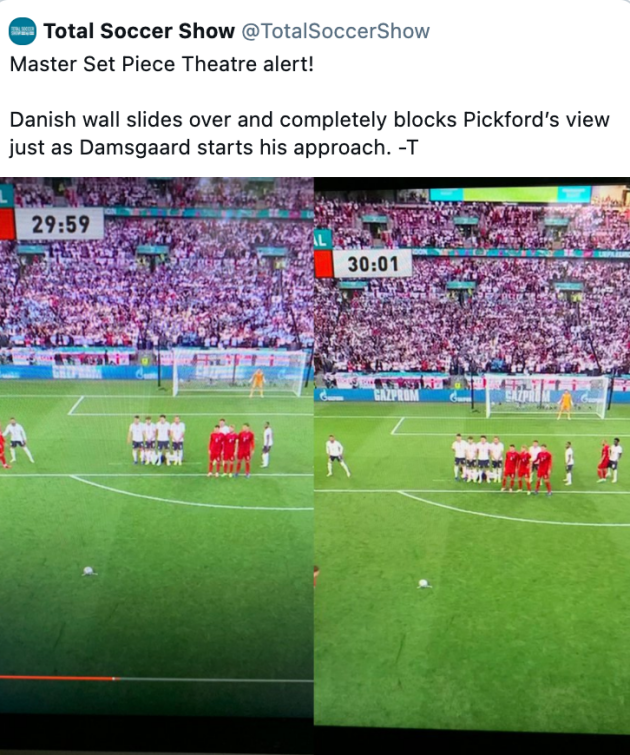 Denmark's opening goal against England should not have stood according to laws of the game - Bóng Đá