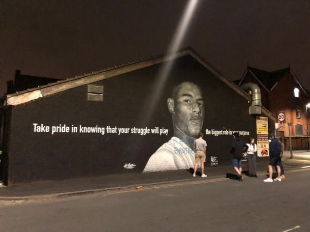 Marcus Rashford mural vandalised less than an HOUR after England's Euro final loss - Bóng Đá