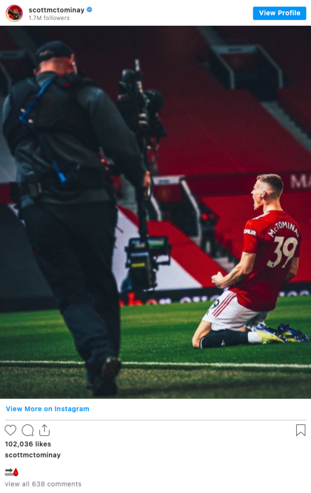 Khao khát thi đấu của McTominay.