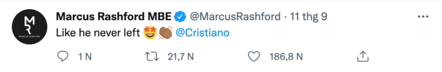Marcus Rashford posts four-word response to Cristiano Ronaldo’s Man United display - Bóng Đá