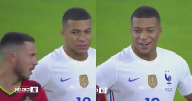 What did Hazard say that made Mbappe laugh? Maybe Leonardo knows how to lipread... - Bóng Đá