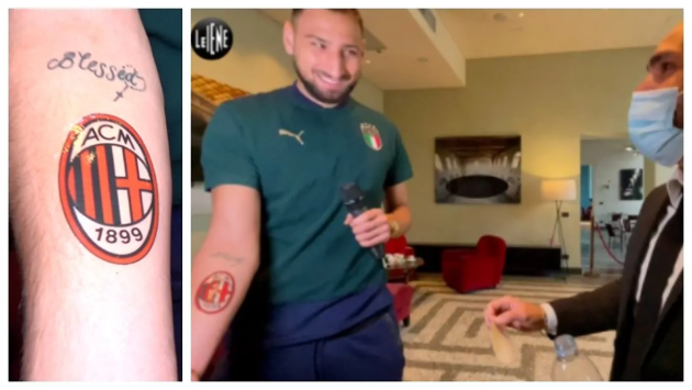 Donnarumma responds to whistles from San Siro crowd with an AC Milan tattoo - Bóng Đá