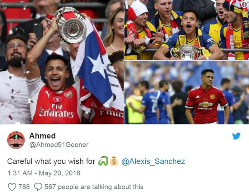 CĐV Arsenal hả hê vì Sanchez thi đấu tệ hại - Bóng Đá