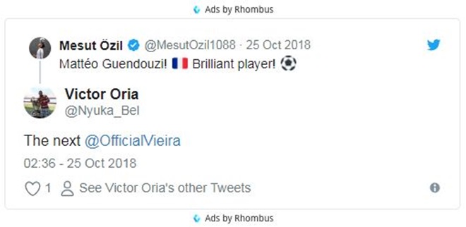 Đồng tình với Ozil, CĐV Arsenal không ngừng khen ngợi 
