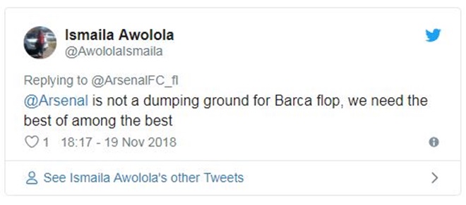 Sao Barca muốn đến Arsenal, CĐV trả lời: 