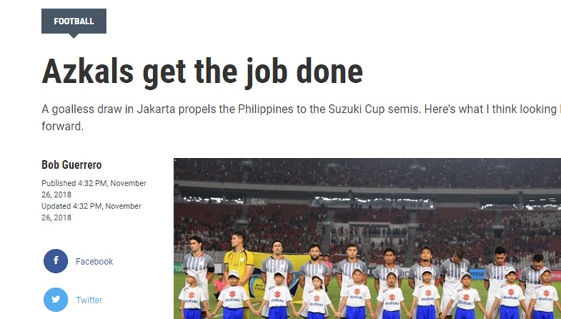 Đội nhà vào bán kết AFF Cup, vì sao truyền thông Philippines vẫn hờ hững? - Bóng Đá