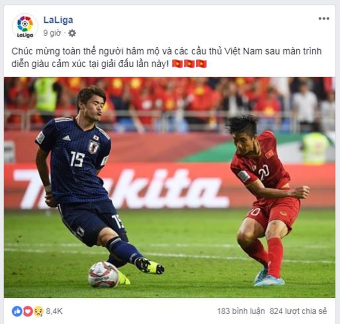 Thua sát sao Nhật Bản, Việt Nam được BTC La Liga gửi đến 1 thông điệp - Bóng Đá