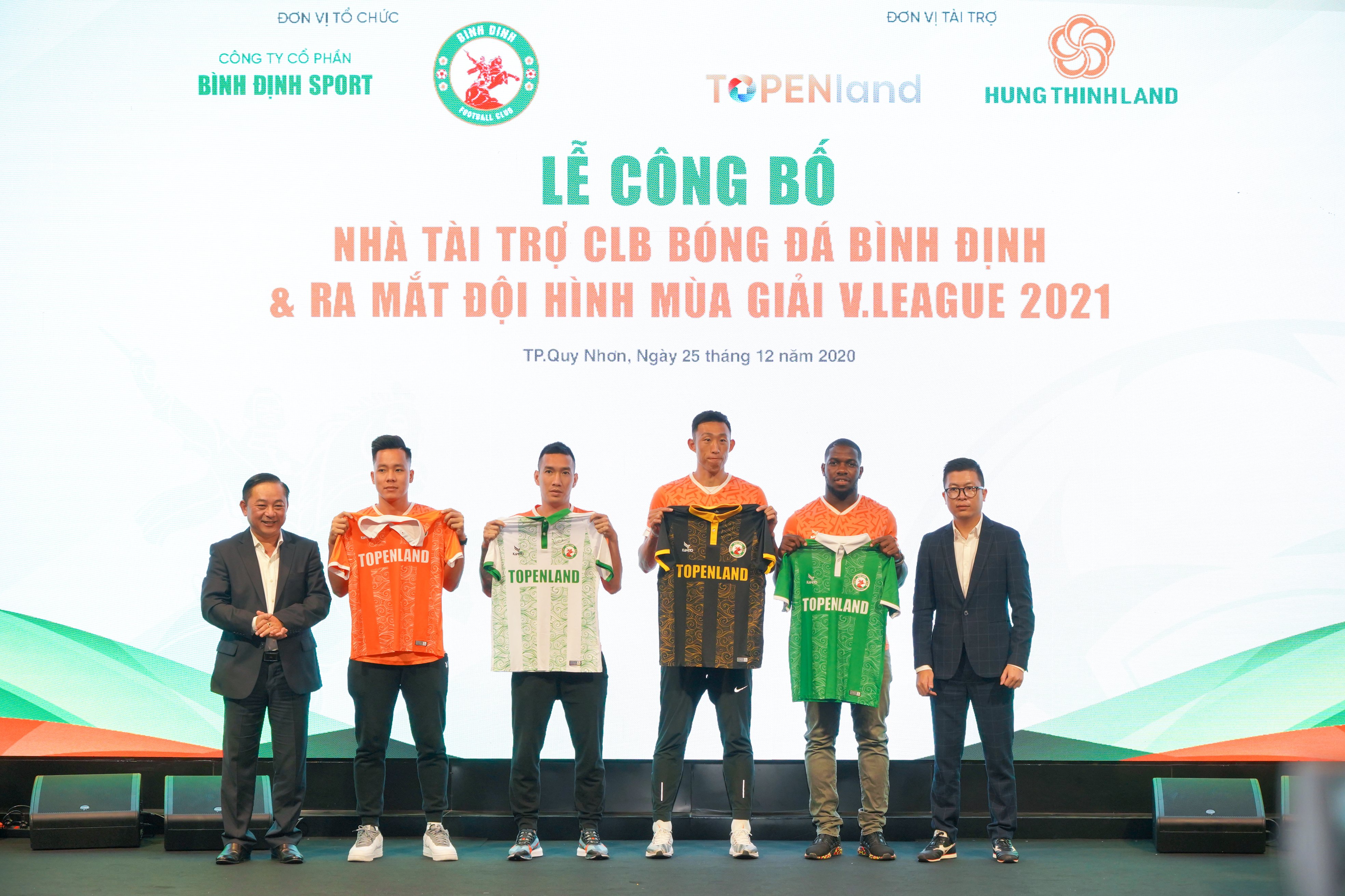 Topenland và Hưng Thịnh Land tài trợ 300 tỷ cho CLB bóng đá Topenland Bình Định trong 3 mùa giải V.League 2021 - 2023 - Bóng Đá