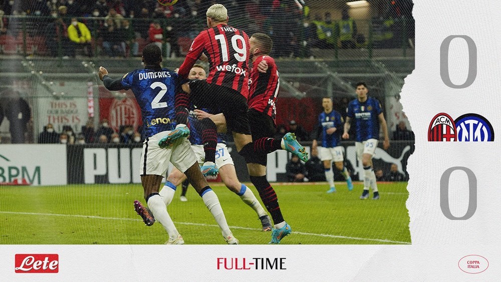 Milan và Inter bất phân thắng bại ở lượt đi bán kết Coppa Italia - Bóng Đá
