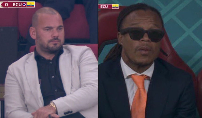 Wesley Sneijder gây chú ý khi đi xem World Cup - Bóng Đá