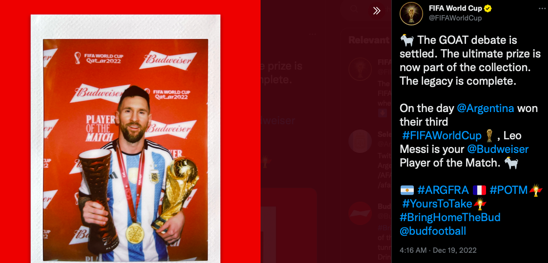 Có một cuộc tranh luận đã khép lại khi Messi nâng cúp vàng World Cup - Bóng Đá