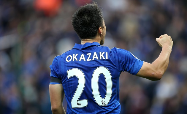 Okazaki từng vô địch Ngoại hạng Anh cùng Leicester City.