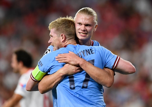 Erling Haaland và Kevin De Bruyne là một cặp bài trùng đáng sợ.