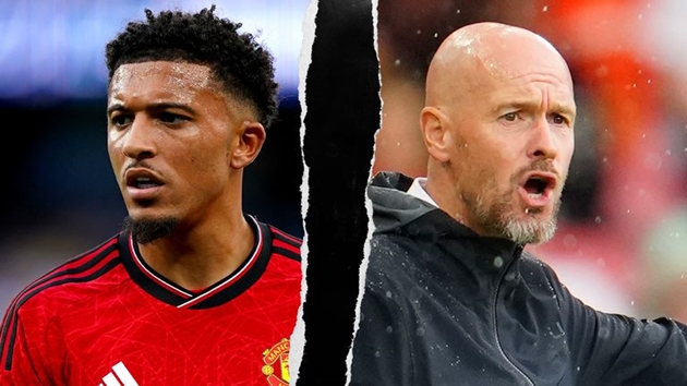Erik ten Hag từng có những xích mích với Jadon Sancho.