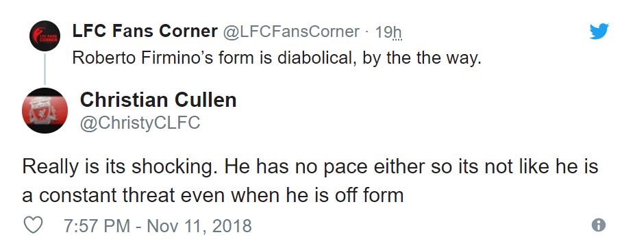 Liverpool fans on Twitter have been tearing into Roberto Firmino - Bóng Đá