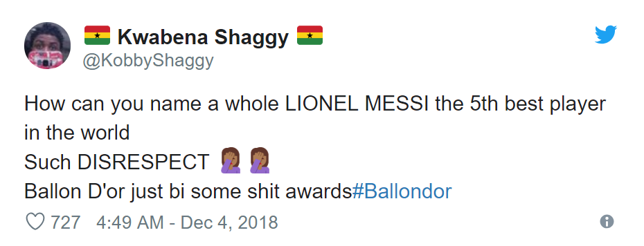 Fans react as Messi finishes outside Ballon d'Or top three for the first time since 2006 - Bóng Đá