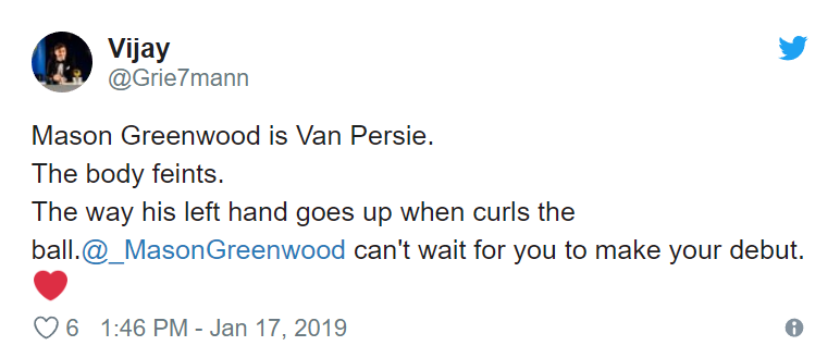 Manchester United fans think Mason Greenwood is the new Robin van Persie - Bóng Đá