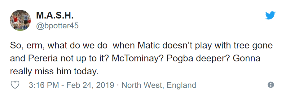 Where's Nemanja Matic? Man Utd fans worried over missing star ahead of Liverpool - Bóng Đá
