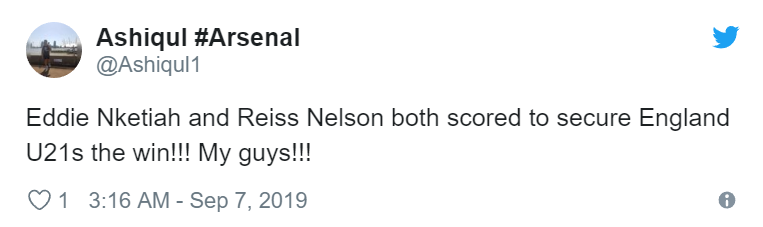 Arsenal fans go wild as Eddie Nketiah and Reiss Nelson fire England U21s to dramatic win - Bóng Đá