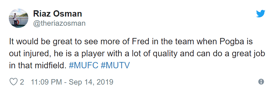 Manchester United fans react to Fred's performance - Bóng Đá
