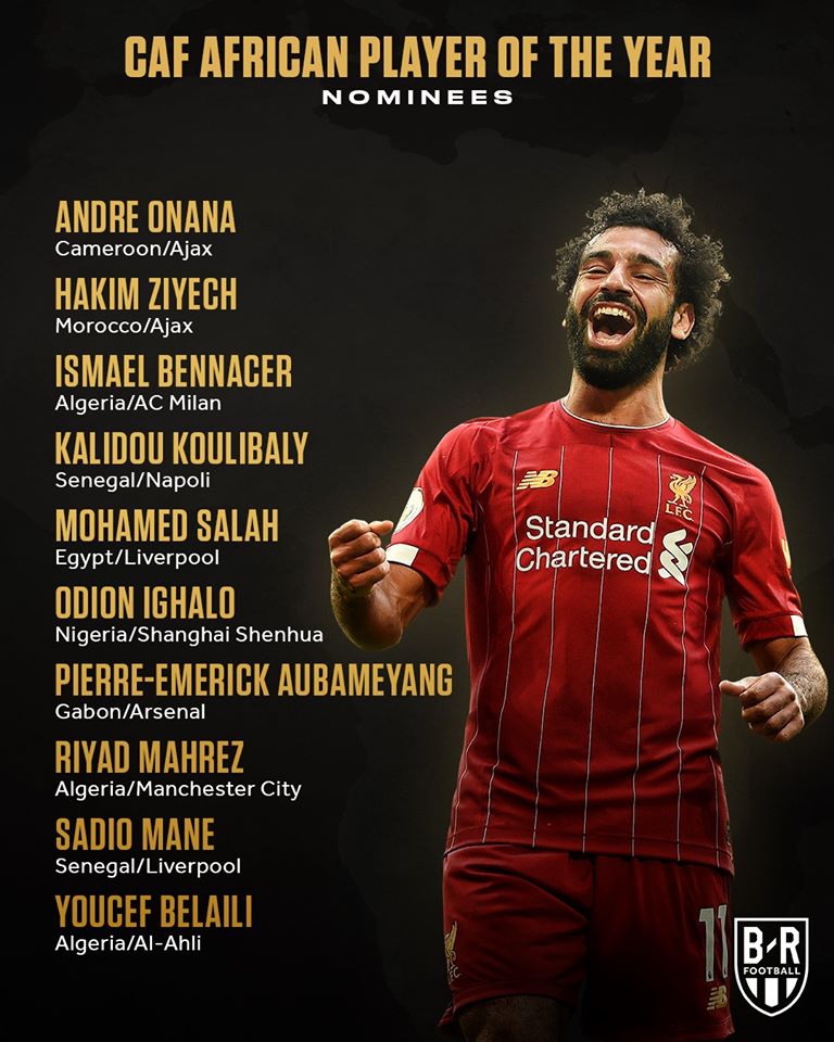 OFFICIAL: The nominees for the 2019 African Player of the Year: - Bóng Đá