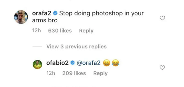  'Stop doing photoshop': Rafael trolls Rio Ferdinand for his bulked-up biceps - Bóng Đá