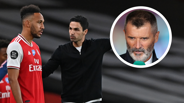 'I don’t feel disrespected' - Arsenal boss Arteta dismisses Keane's Aubameyang claims - Bóng Đá