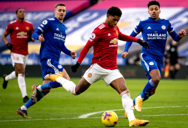 Edinson Cavani's world-class movement highlighted in Man United's 2nd goal against Leicester - Bóng Đá