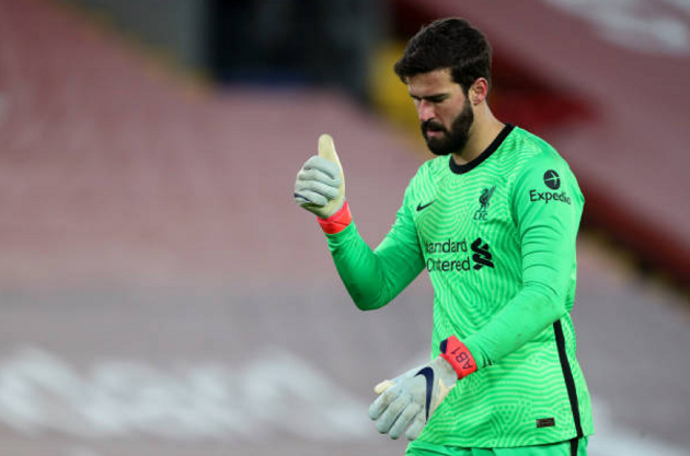 Alisson equals personal save record this season in Man United draw - Bóng Đá