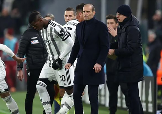 Allegri từ chối phản ứng trước đề xuất cấm thi đấu với Paul Pogba - Bóng Đá