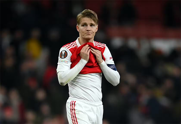 Odegaard thể hiện vai trò thủ lĩnh của Pháo thủ trong những năm qua.