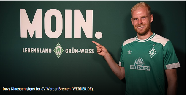 CHÍNH THỨC: Davy Klaassen cập bến Werder Bremen - Bóng Đá