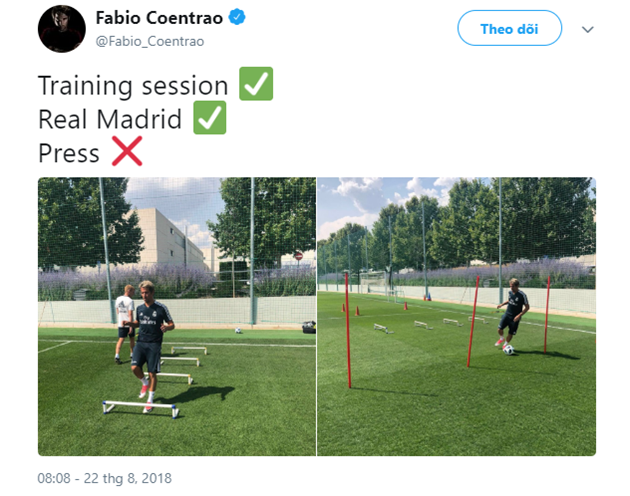Fabio Coentrao xuất hiện trên sân tập Real - Bóng Đá