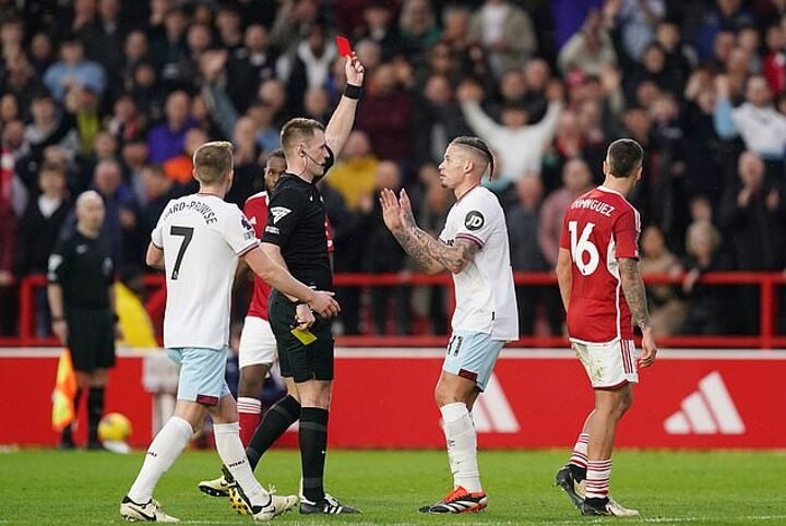 West Ham’s Kalvin Phillips hopes red card at Forest marks end of run of bad luck - Bóng Đá