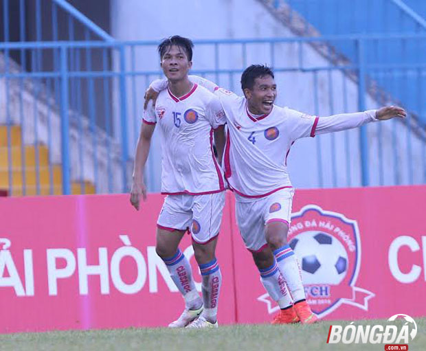 Cần hòa nhà vô địch lượt đi trên sân Lạch Tray - Sài Gòn FC được thưởng lớn. Ảnh: Gia Minh.