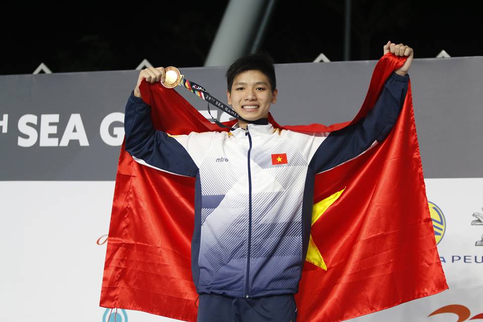 HLV Đặng Anh Tuấn nói gì về kỷ lục SEA Games của kình ngư trẻ Kim Sơn - Bóng Đá