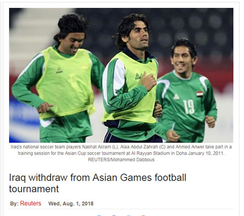 Nghi ngờ gian lận tuổi, Iran rút khỏi ASIAD Cup 2018 - Bóng Đá