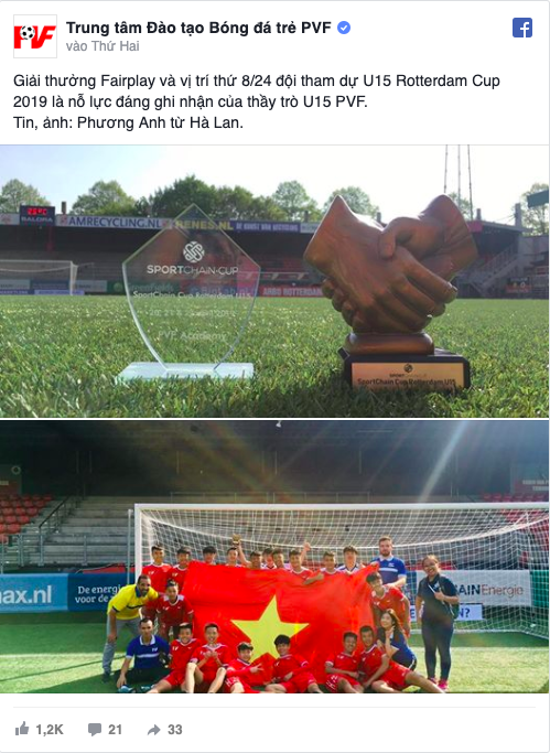 Báo châu Á khen ngợi U15 PVF vượt mặt đội bóng trẻ Totteham - Bóng Đá