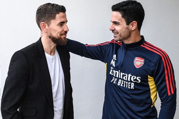 Jorginho là một trong những cậu học trò cưng của Mikel Arteta.