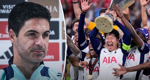 Phản ứng của HLV Arsenal khi Tottenham vô địch Europa League
